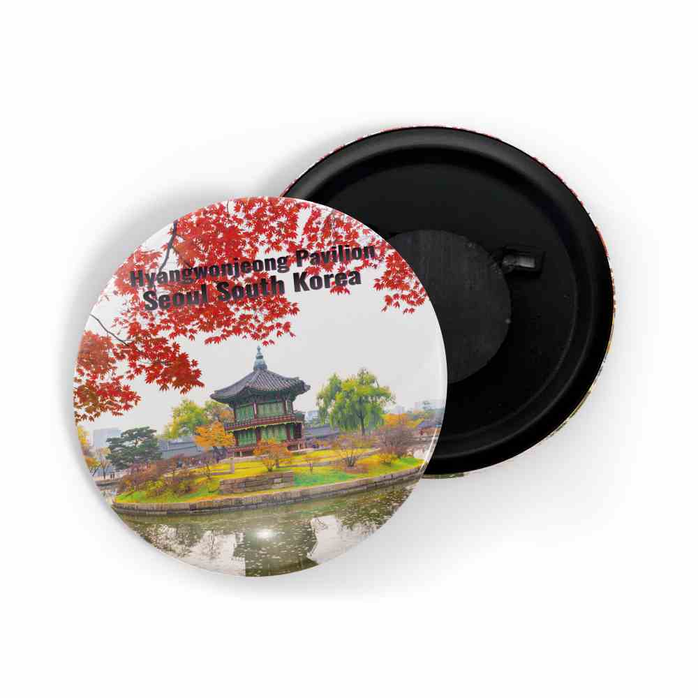 dhcrafts Fridge Magnet Multicolor Famous Tourist Place Hyangwonjeong Pavilion Seoul South Korea Glossy Finish Design Pack of 1